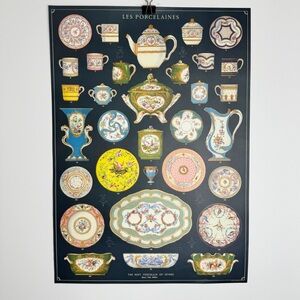 Cavallini Les Porcelaines 20” x 28” Poster